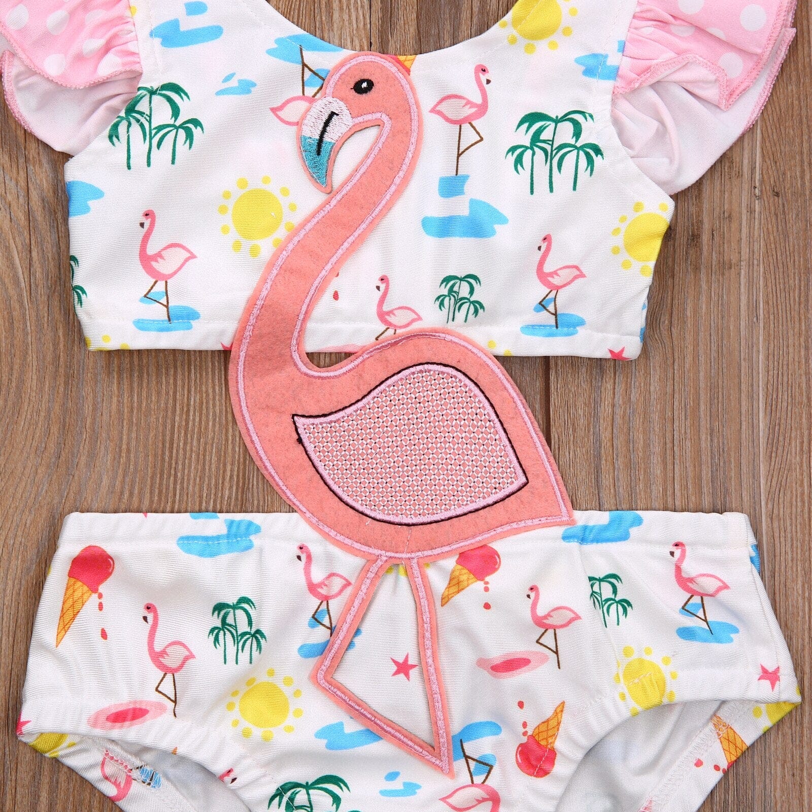 Maiô Infantil Flamingos